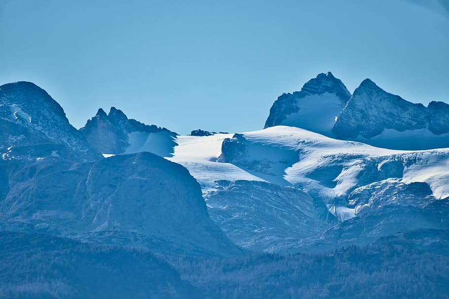 dachstein, styria, mountains, austria, alpine, snow, nature, HD wallpaper