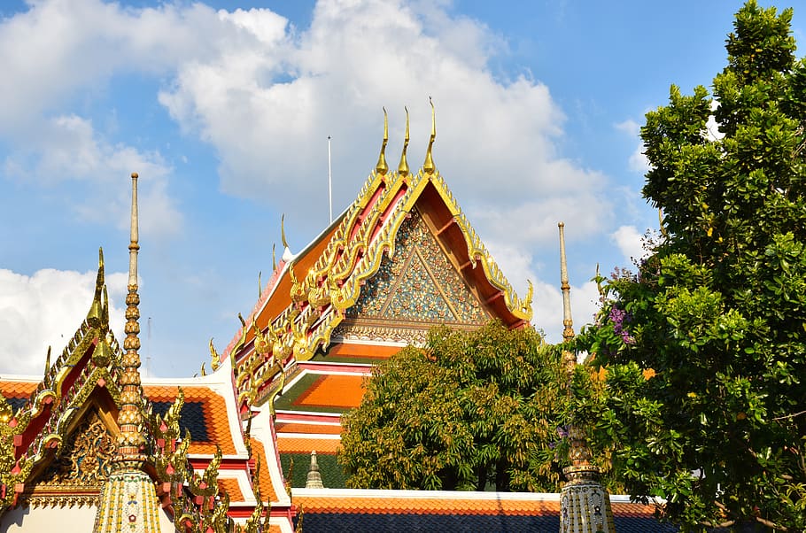 temple, building, architecture, the grand palace (wat phra kaew), HD wallpaper