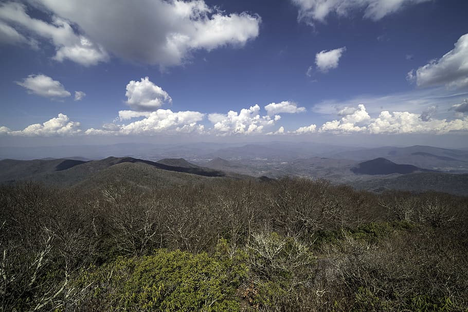 HD wallpaper: brasstown bald, united states, sky, clouds, overlook