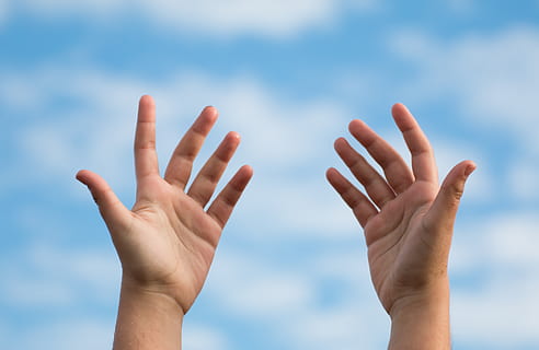 hands, gift, sky, connection, human hand, human body part, cloud - sky HD wallpaper
