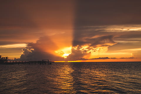 miami, keys, key west, sunset, sky, beach, water, sea, cloud - sky HD wallpaper