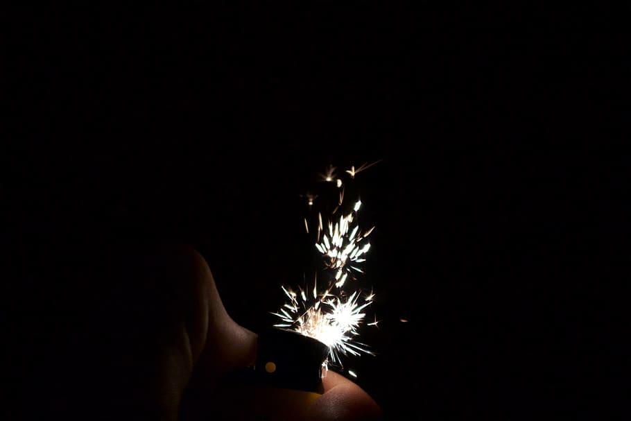 fire, flame, arm, hand, lighter, dark, night, wallpaper, sparkle HD wallpaper