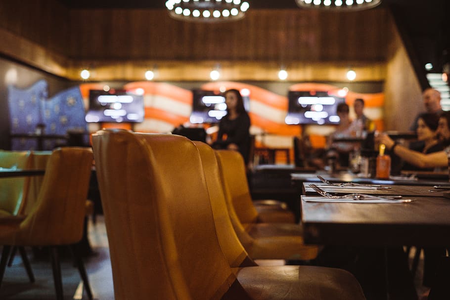 restaurant, tables, sitting, seat, chair, business, indoors HD wallpaper