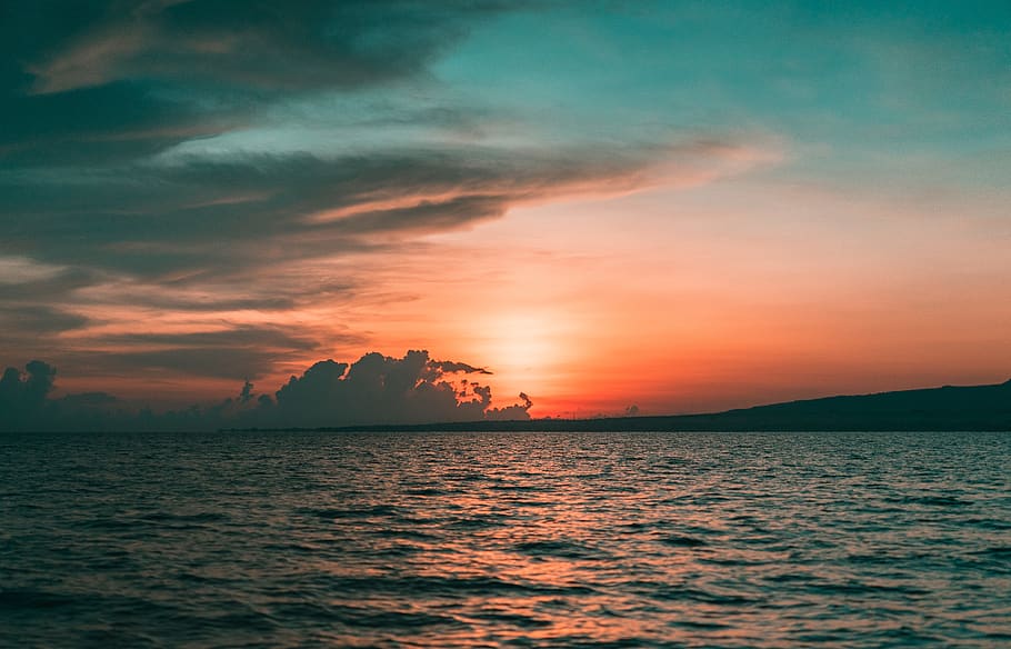 Photography of Sunset, clouds, evening, golden hour, landscape HD wallpaper