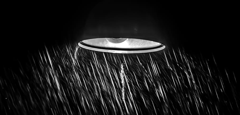 rain, blackandwhite, illuminated, lighting equipment, indoors HD wallpaper