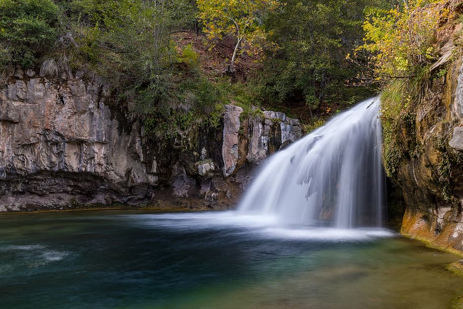 waterfall, wilderness, landscape, stream, forest, outdoors HD wallpaper