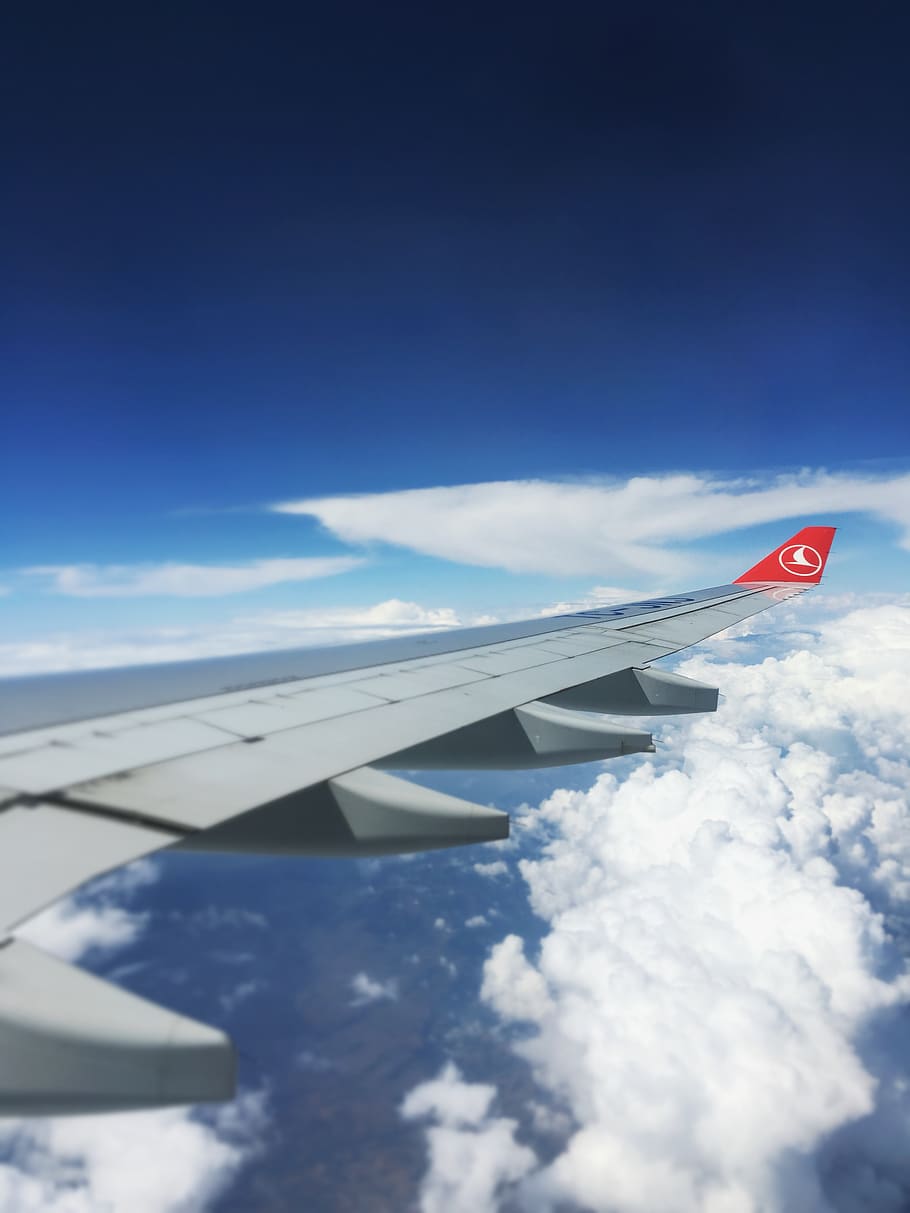 plane, thy, airplane, clouds, sky, air vehicle, cloud - sky HD wallpaper
