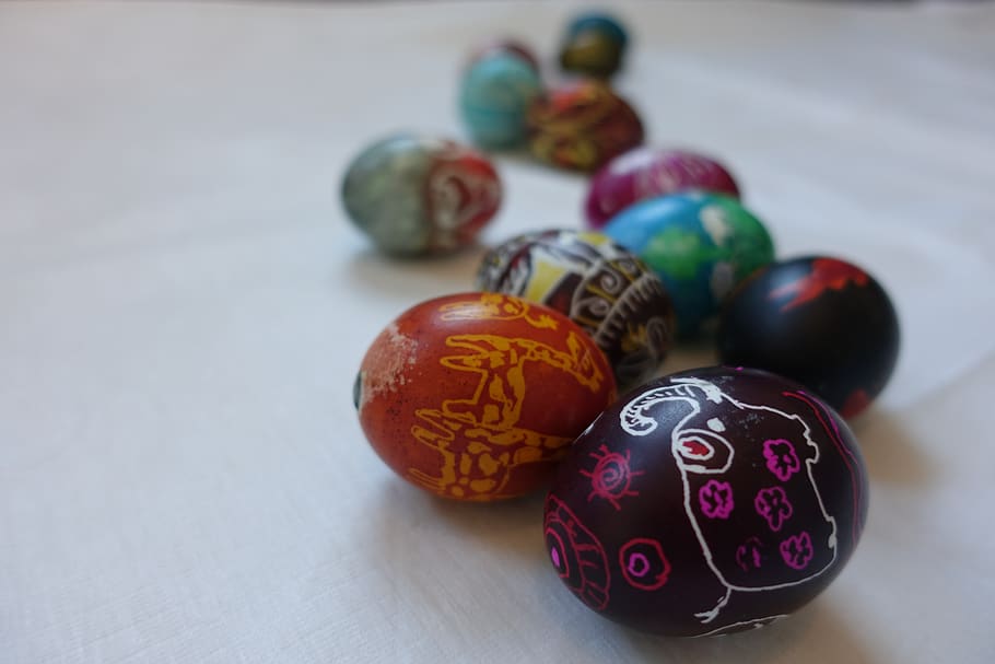 easter, eggs, pysanky, ukraine, colours, still life, multi colored HD wallpaper