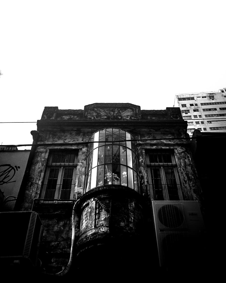 brazil, porto alegre, janela, street, rua, sky, texture, building, HD wallpaper