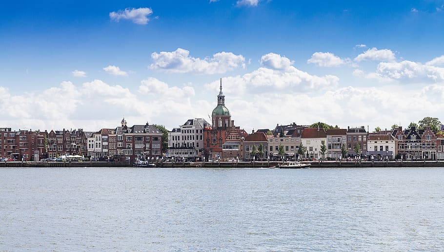 Buildings Near River, architecture, bridge, canal, city, cityscape HD wallpaper