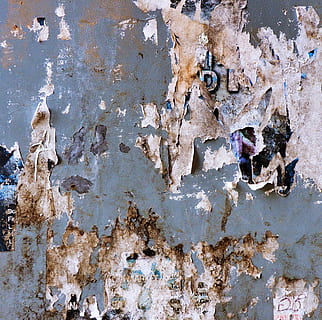 grey wall paint, rust, rug, art, painting, rock, hole, bunker HD wallpaper