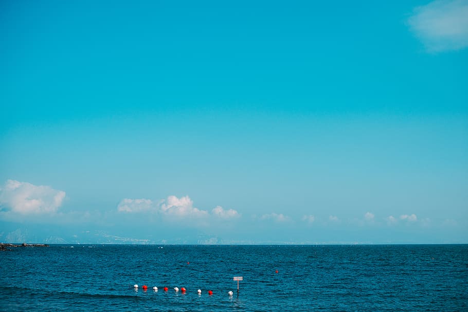 sea, panorama, panoramic, sky, blue, blue sky, liberty, nature HD wallpaper