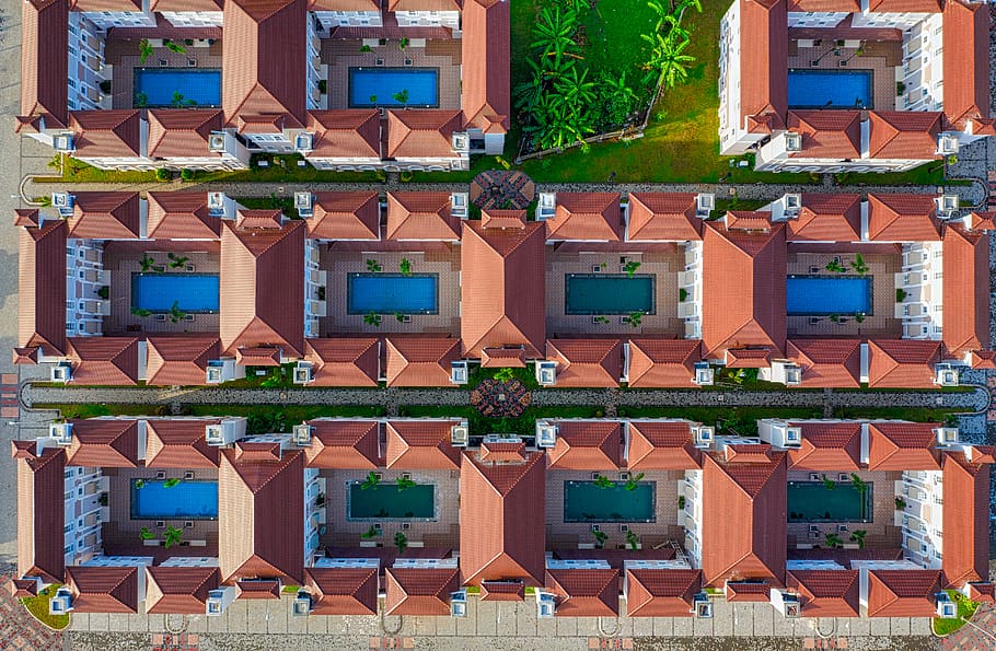 Minecraft Game Application, aerial, architectural design, architecture HD wallpaper