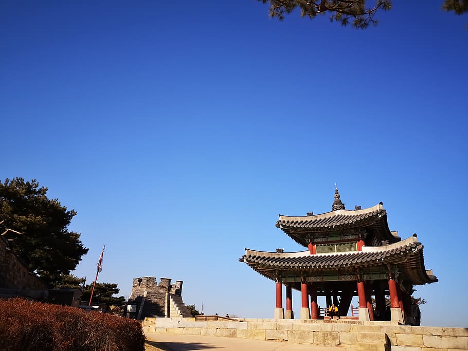 architecture, building, temple, korea, shrine, worship, pagoda, HD wallpaper