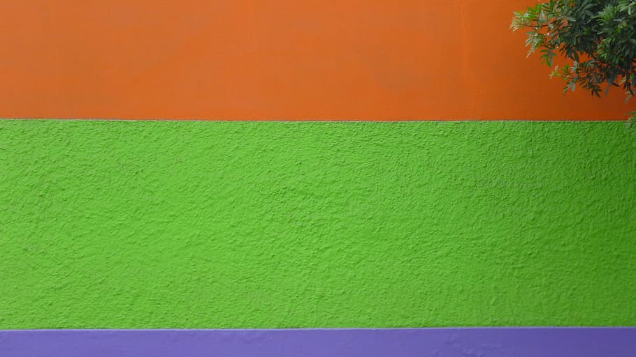 peru, lima, wall, color, orange, paint, bright, green color HD wallpaper