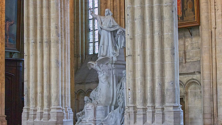 art, statue, building, architecture, cathédrale saint-étienne de meaux HD wallpaper