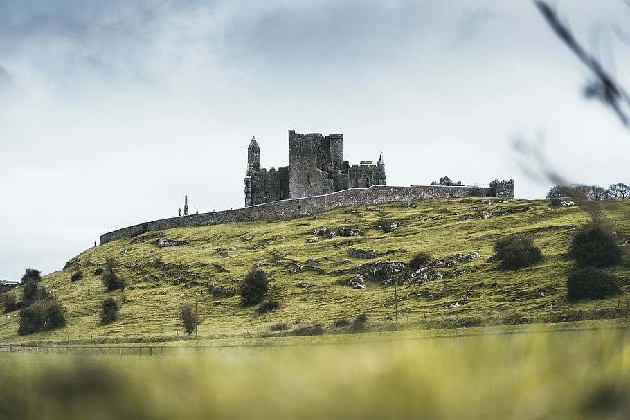 gray concrete castle, built structure, architecture, sky, building exterior HD wallpaper