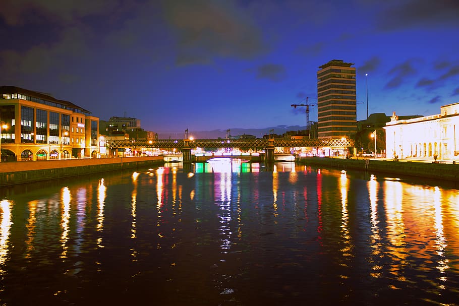 ireland, dublin, water, building exterior, architecture, built structure HD wallpaper