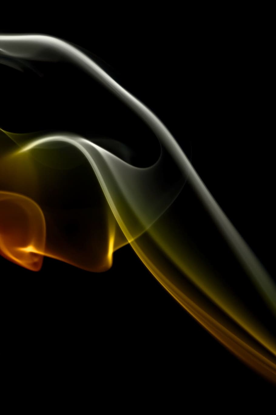 background, smoke, isolated, black, smooth, shape, abstract HD wallpaper