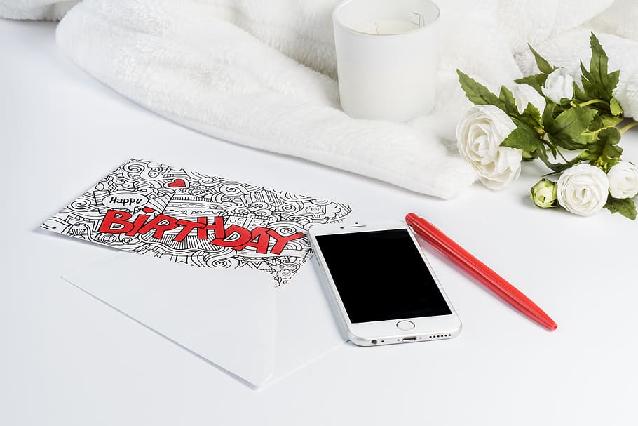 birthday, map, white background, red, greeting, celebration HD wallpaper