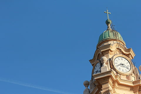 architecture, building, tower, clock tower, monument, blue skies HD wallpaper