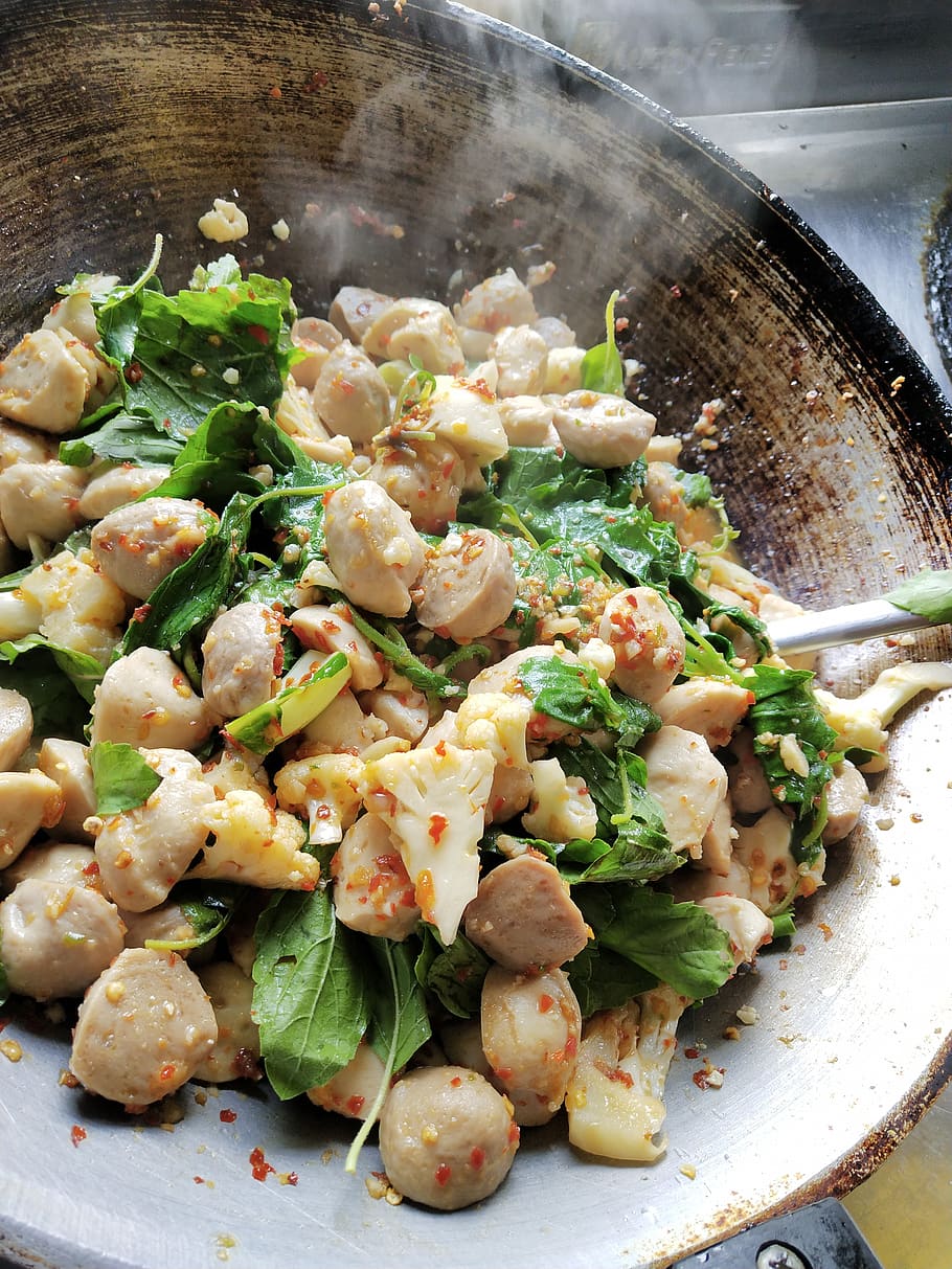food, stir basil, menu, food and drink, healthy eating, freshness HD wallpaper