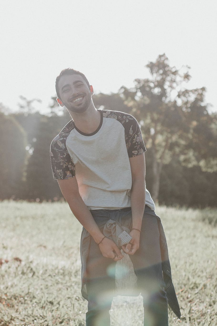 boy, forest, love, nature, smile, happy, man, fashion, one person HD wallpaper