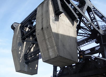 Close up of Third street bridge next to AT&T Park, architectural HD wallpaper