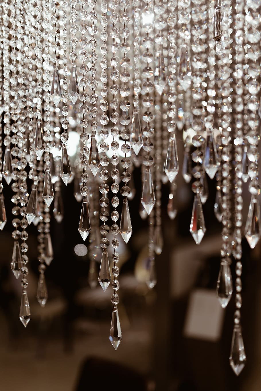 Close up of crystal chandelier, abstract, detail, background HD wallpaper