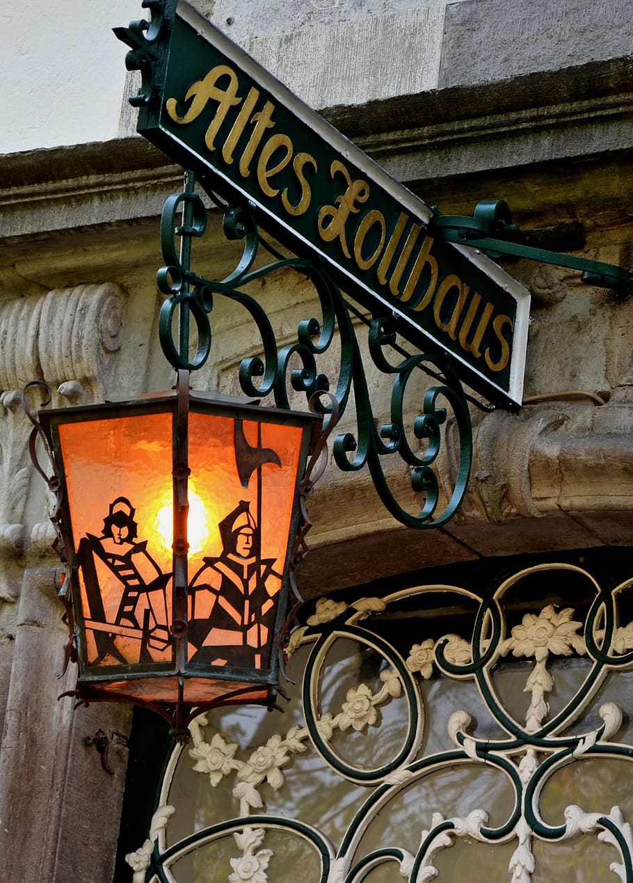 Altes Lollbaus Sconce, lamp, lantern, light, name, ornamental HD wallpaper