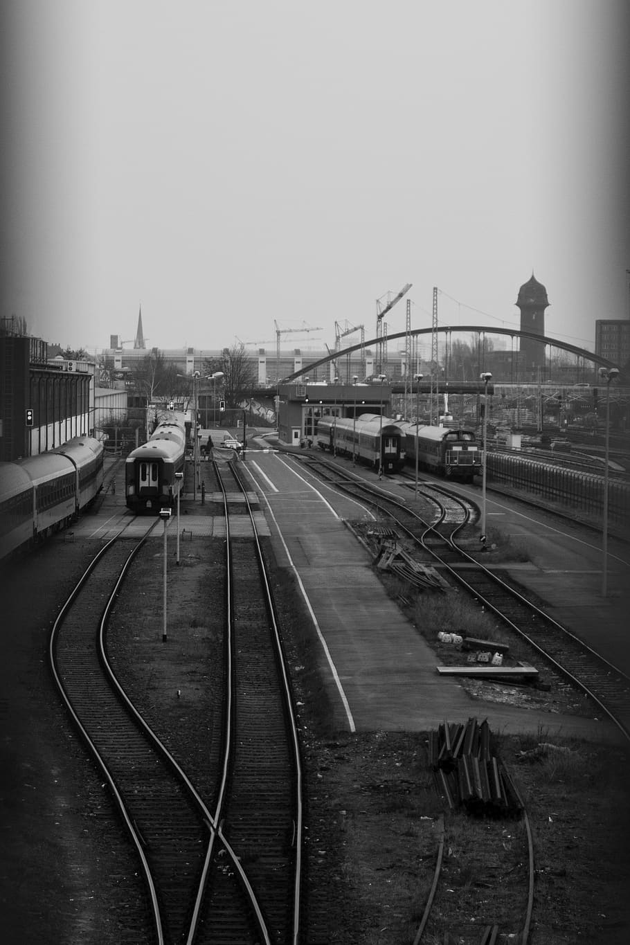 berlin, germany, railroad, train, train car, railyard, db, urban