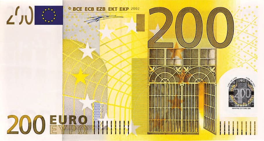 200 Euro, 200 euros, banknote, cash, currency, money, finance, HD wallpaper