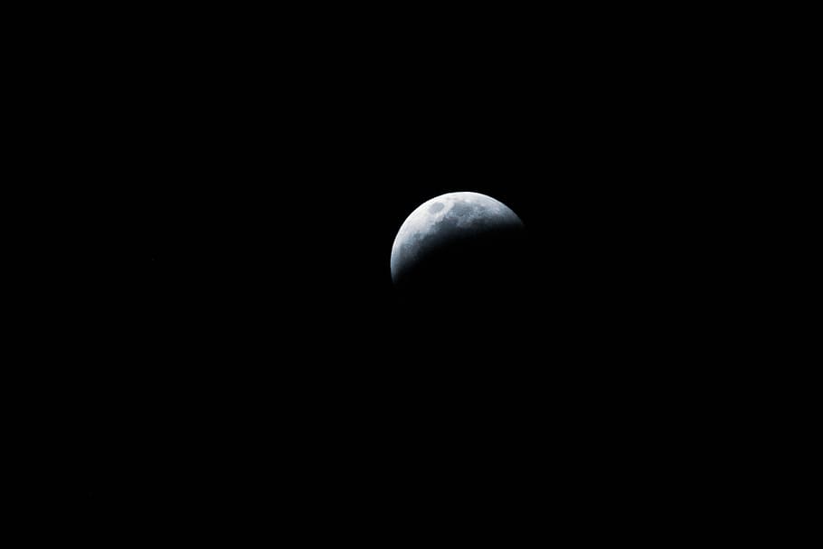 photography of crescent moon, lunar, sky, astronomy, astrophotography HD wallpaper