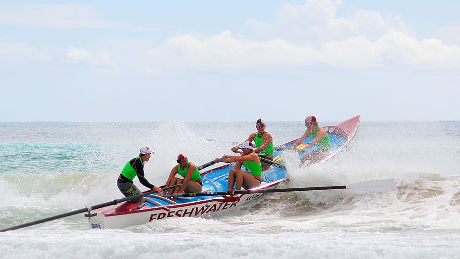 australia, coolangatta, kirra, surfing competition, lifesaving, HD wallpaper