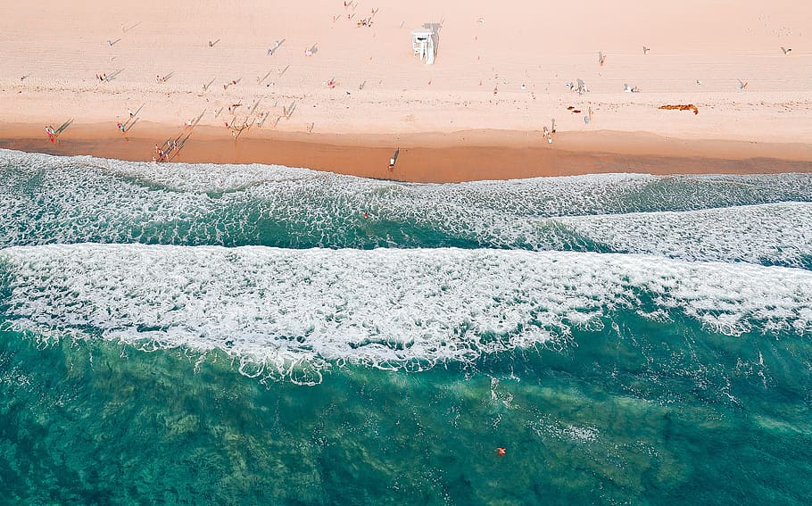 sea, ocean, water, waves, nature, summer, beach, coast, shore HD wallpaper