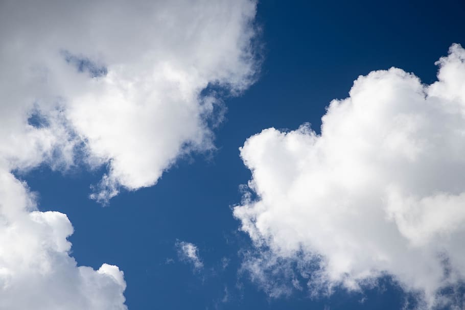 cloudy sky, clouds, white clouds, heaven, nature, blue, air HD wallpaper