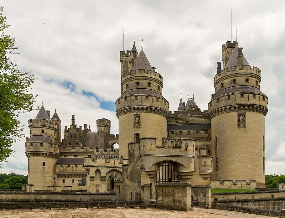 pierrefonds, castle, building, keep, construction, architecture HD wallpaper