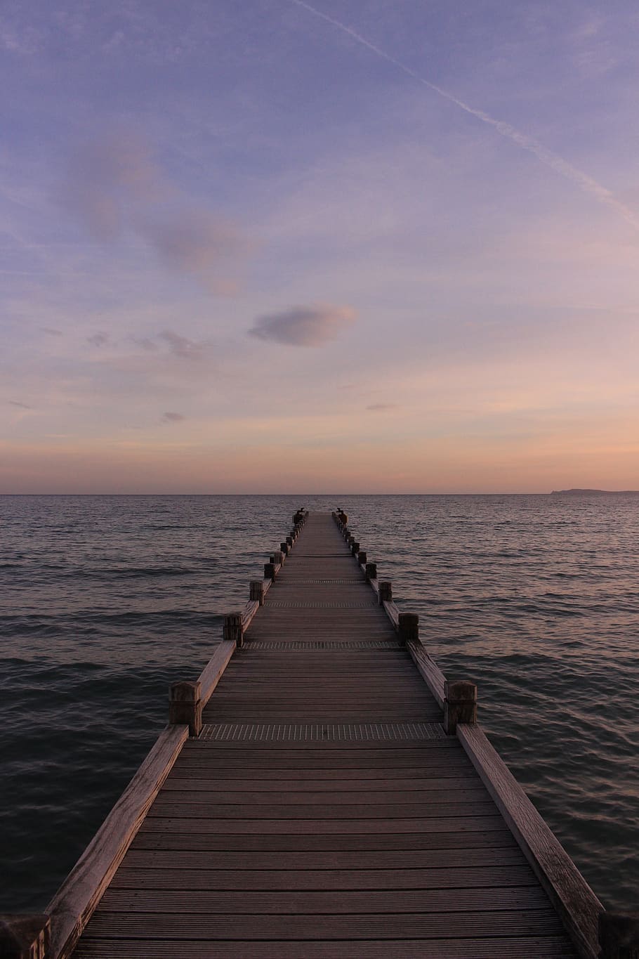 Brown Wooden Dock on Body of Water, beach, calm, cloud, dawn HD wallpaper