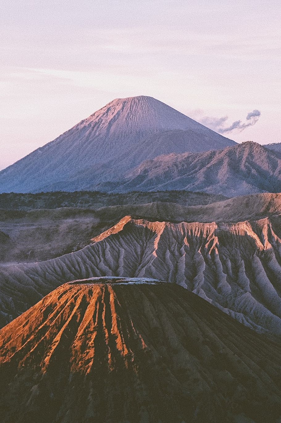 brown mountain during daytime, nature, outdoors, volcano, mountain range HD wallpaper
