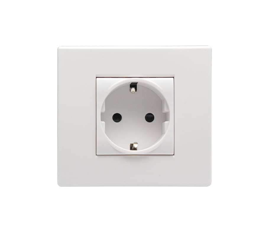 wall plug, european plug, jack white, white background, technology HD wallpaper