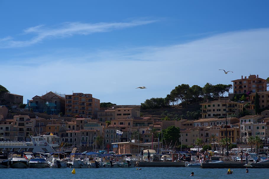 vacations, sky, sea, summer, nature, landscape, blue, port HD wallpaper