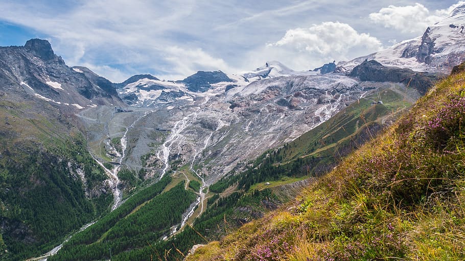 landscape, mountains, alpine, valais, switzerland, scenics - nature HD wallpaper