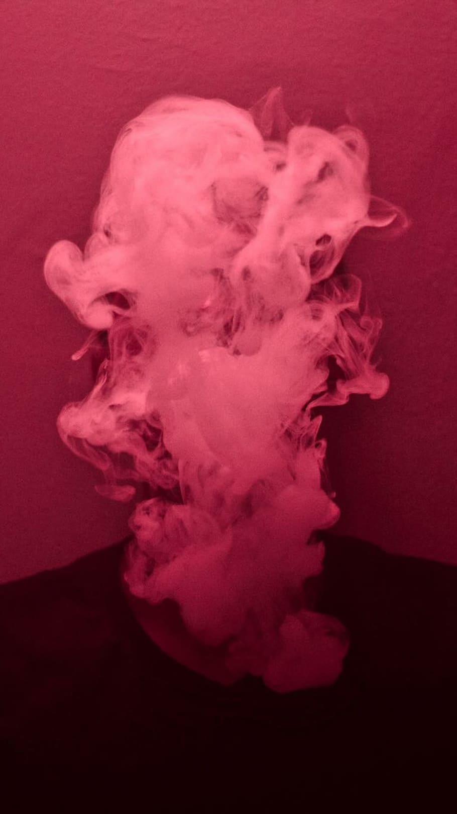 pink, vape, smoke, color, studio shot, indoors, motion, red