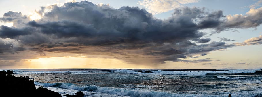 united states, kahuku, north shore oahu hawaii, waves, ocean, HD wallpaper