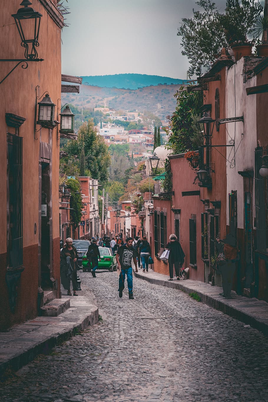 path, walkway, sidewalk, pavement, human, person, cobblestone HD wallpaper