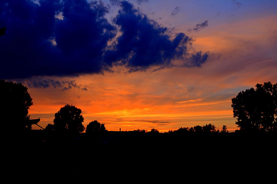 sunset, nature, dark, eve, evening, silhouette, sky, cloud - sky HD wallpaper
