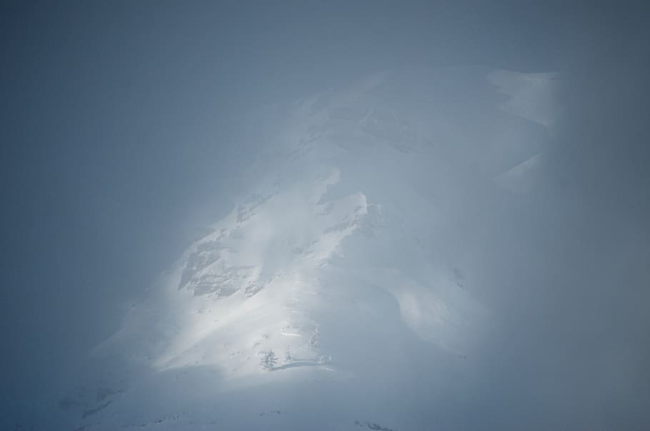 snow covered mountain, nature, outdoors, weather, cloud, sky HD wallpaper