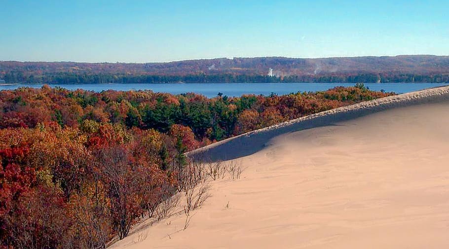 silver lake, united states, sand dune, michigan, autumn, scenics - nature, HD wallpaper