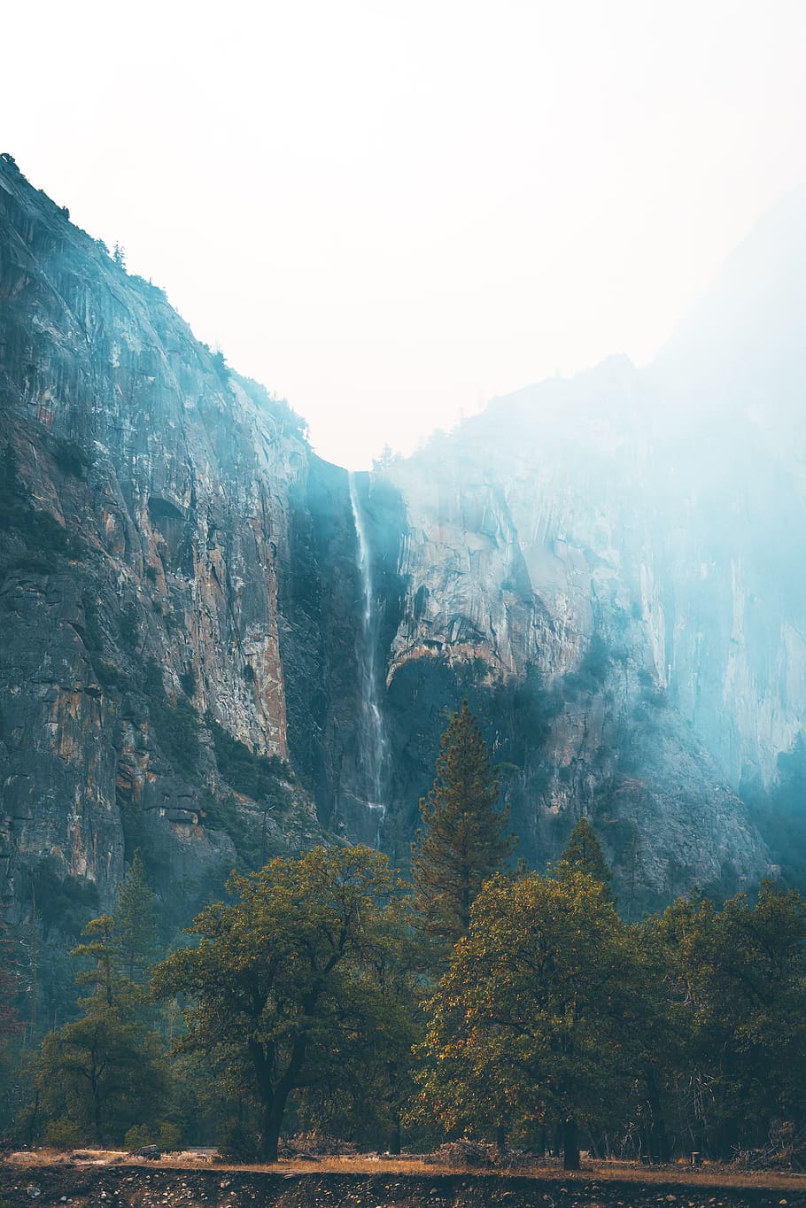 mountain, scenics - nature, tranquil scene, tranquility, fog HD wallpaper