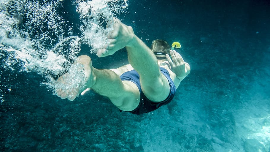 Person in Underwater, diver, diving, hobby, holiday, ocean, recreation HD wallpaper